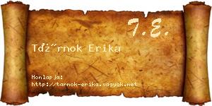 Tárnok Erika névjegykártya
