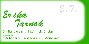 erika tarnok business card